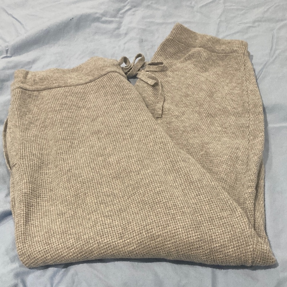 Gap Body Cash Soft Thermal Heather Grey Joggers with Pockets